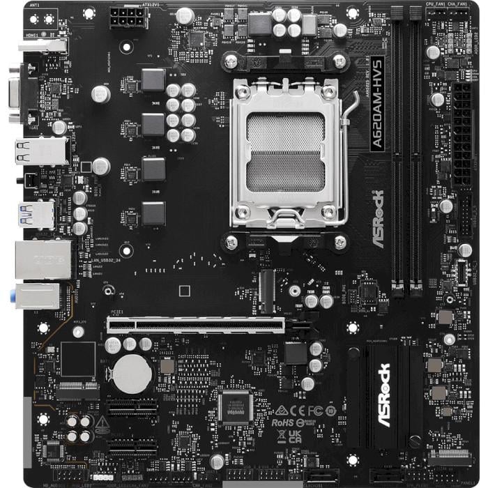 Материнська плата ASRock A620AM-HVS Micro-ATX Black (06d75404)