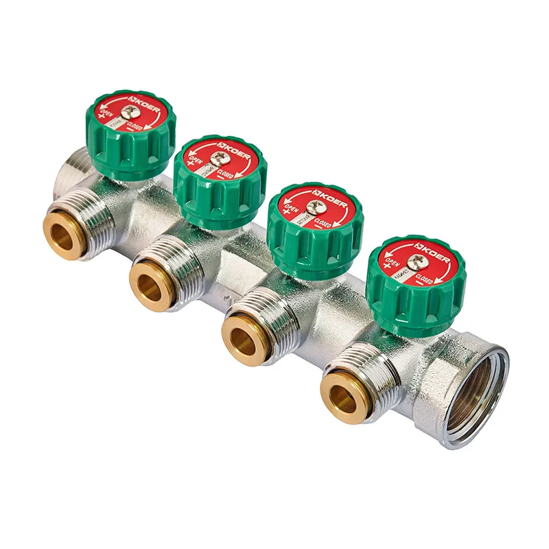 Коллектор вентильный KOER KR.1127-4 1x3/4" 4 Ways с адаптером (KR4948)