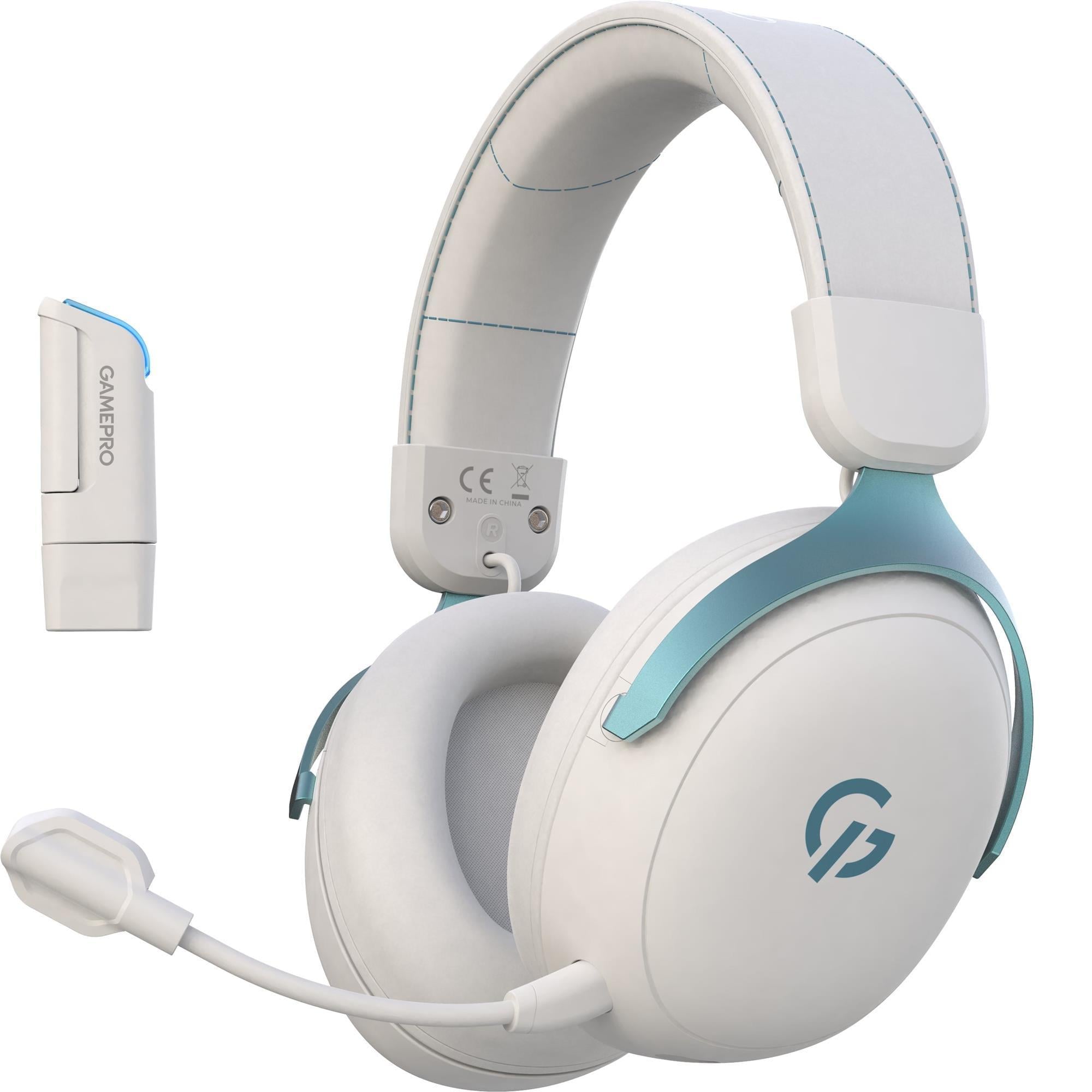 Наушники беспроводные GamePro Asgard Freya Pro Bluetooth 5.3 с USB-ресивером 7.1 White/Blue (HSW201WB)