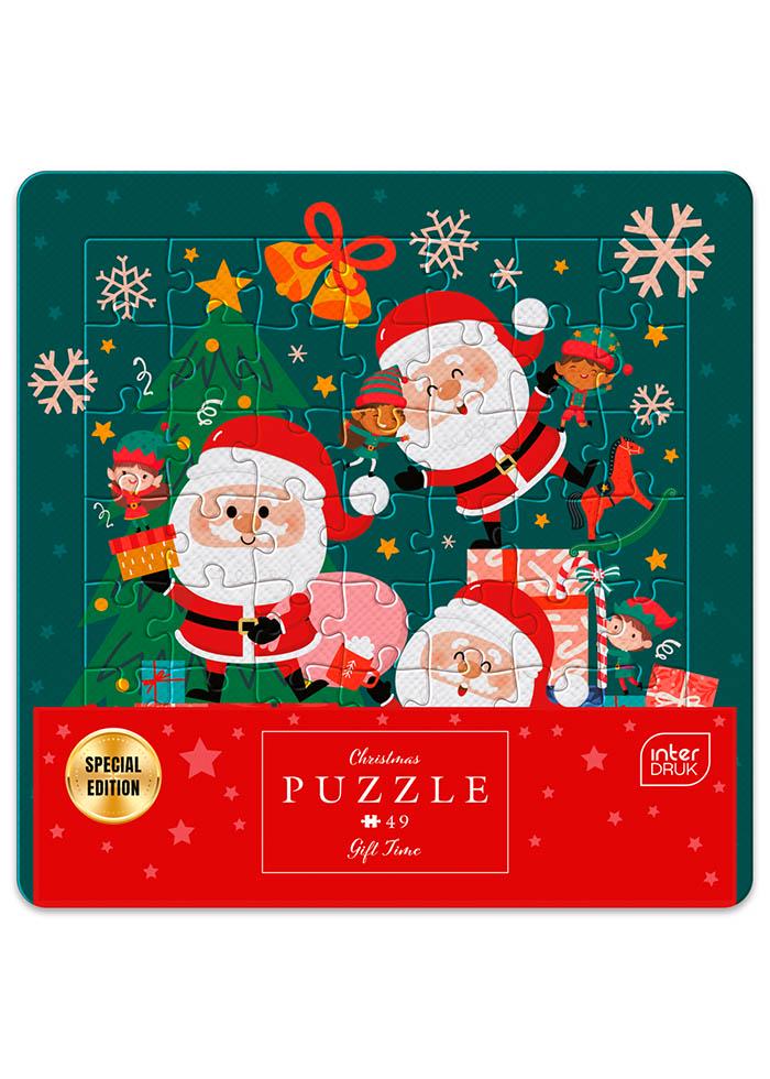 Пазли тришарові InterDRUK Christmas Gift Time 49 шт. (376343)