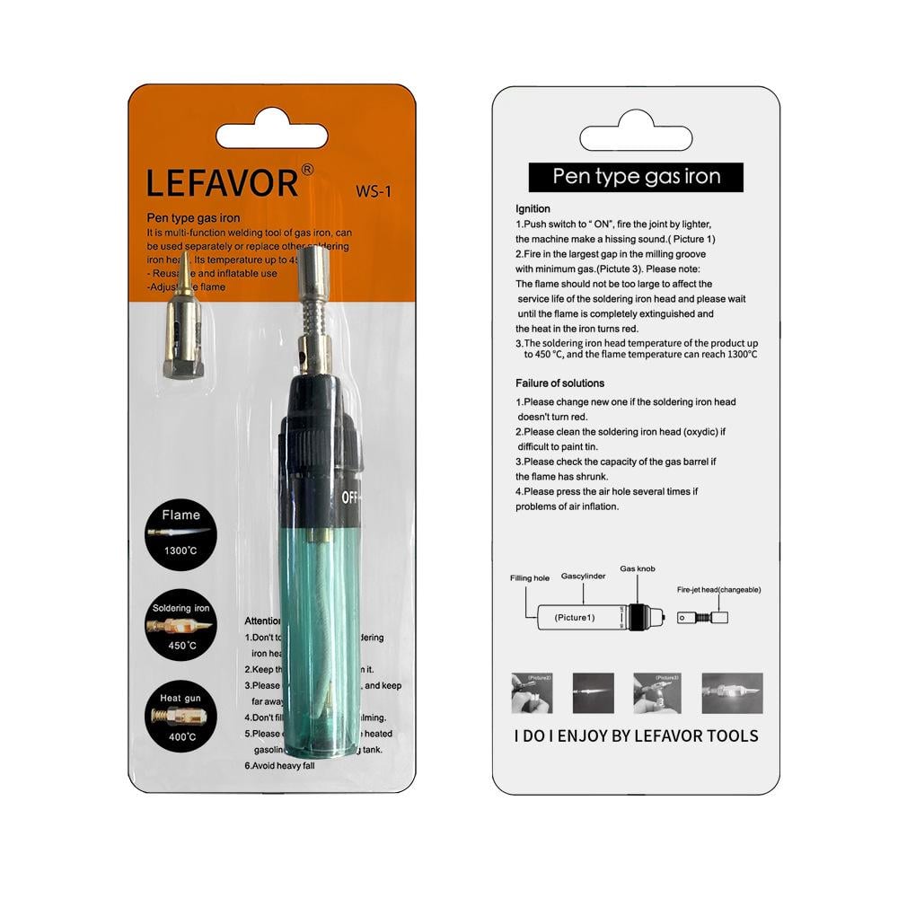 Паяльник газовый бутановый съемное жало с тремя насадками (R9464) - фото 8