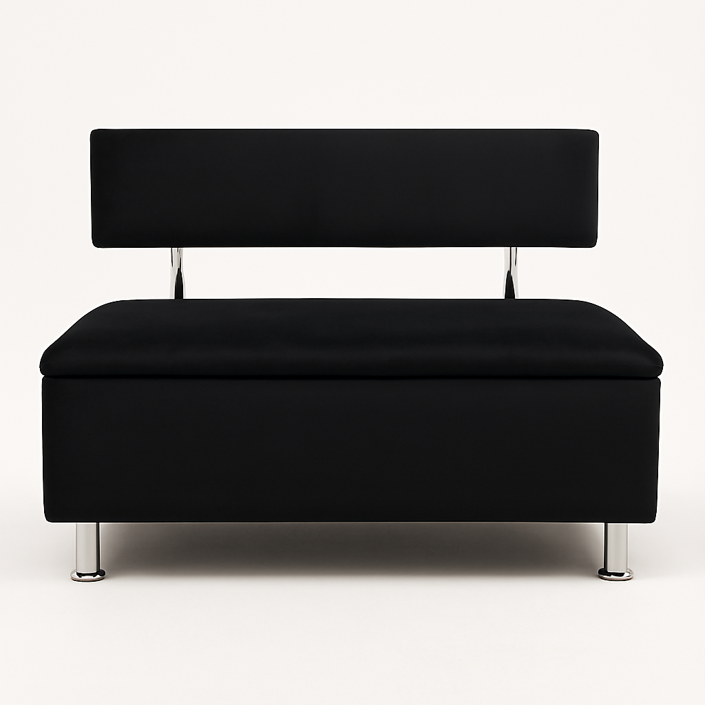 Диван в зону ожидания Сompakt велюр 120 см Черный (В120ч) Диван в зону ожидания Сompakt велюр 120 см Черный (В120ч)