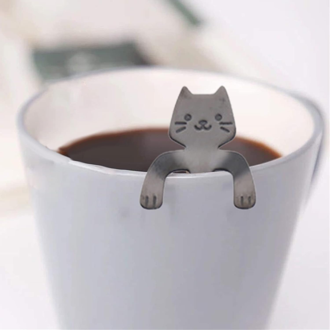 Чайная ложка с держателем на чашку в виде кота Черный (13949178) - фото 9 Чайная ложка с держателем на чашку в виде кота Черный (13949178) - фото 9