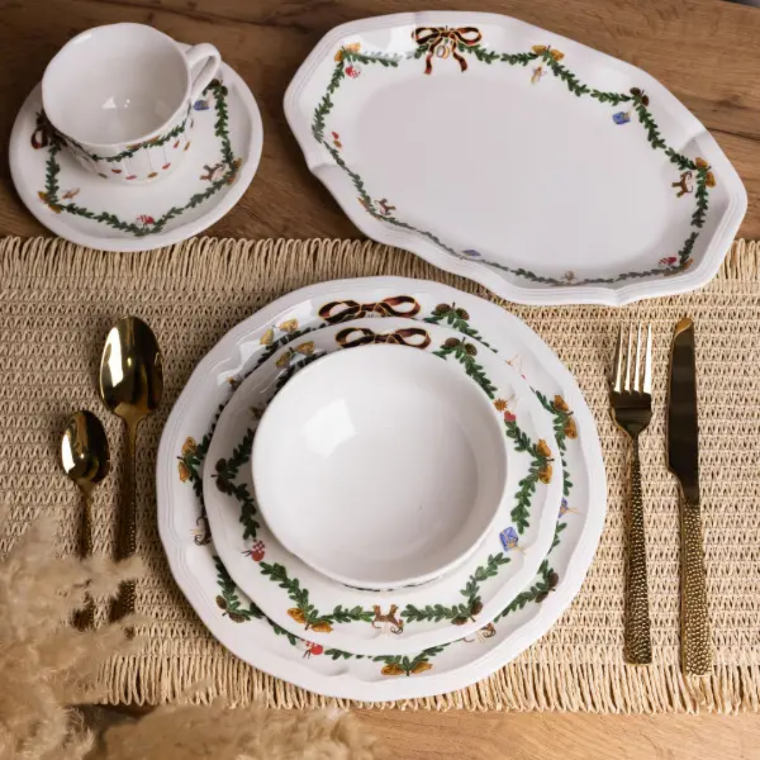 Столовый сервиз новогодний фарфоровый ROYAL 32 предмета на 6 персон - фото 2 Столовый сервиз новогодний фарфоровый ROYAL 32 предмета на 6 персон - фото 2