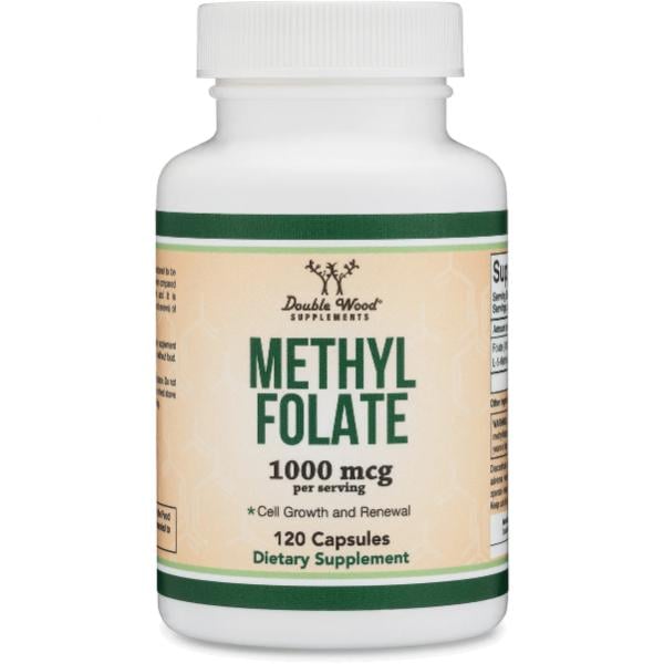 Витамины Double Wood Methylfolate 1000 mcg 5-MTHF 1700 DFE 120 капс. (000020976)
