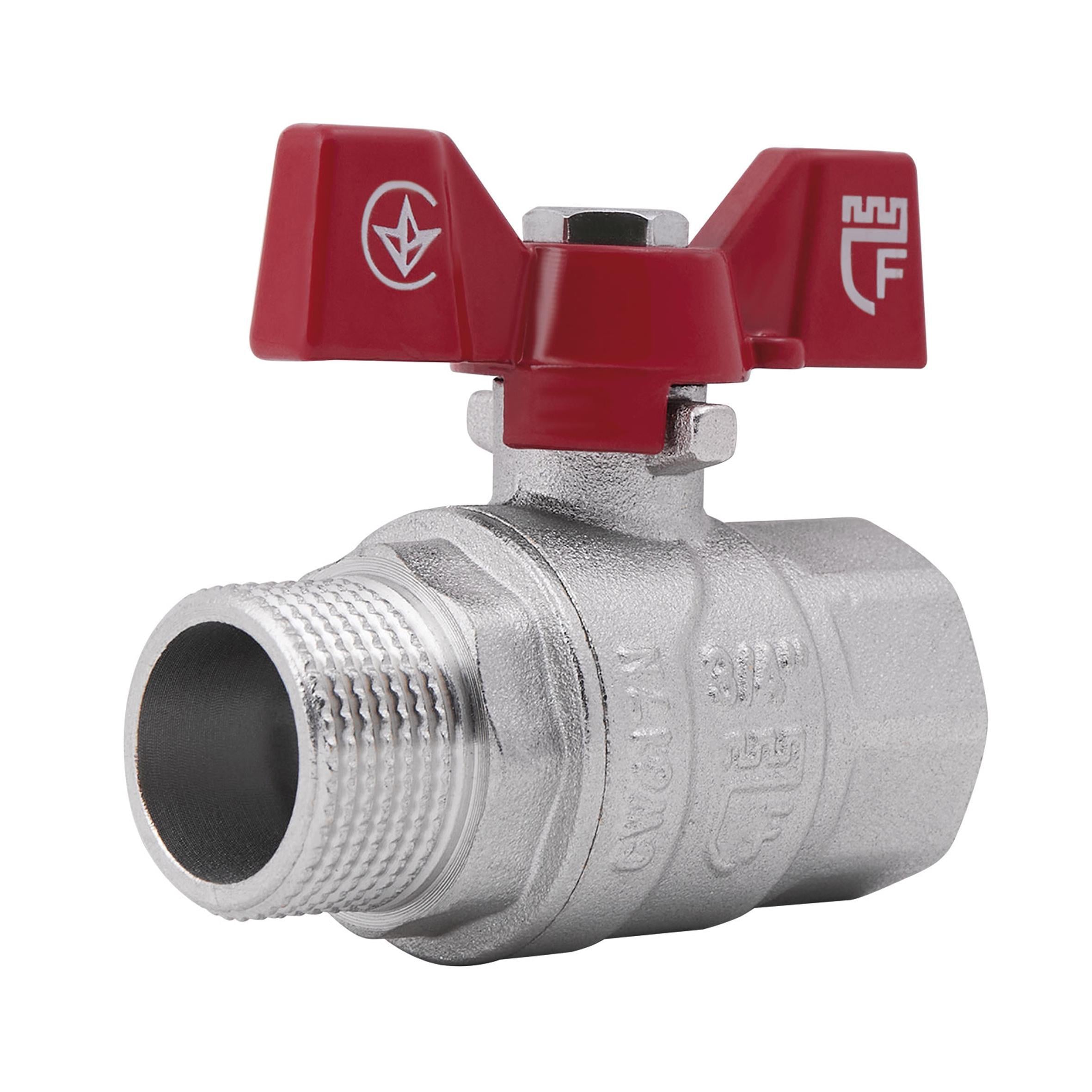 Кран шаровой для воды SD Forte 3/4" ВН бабочка (SF607W20)