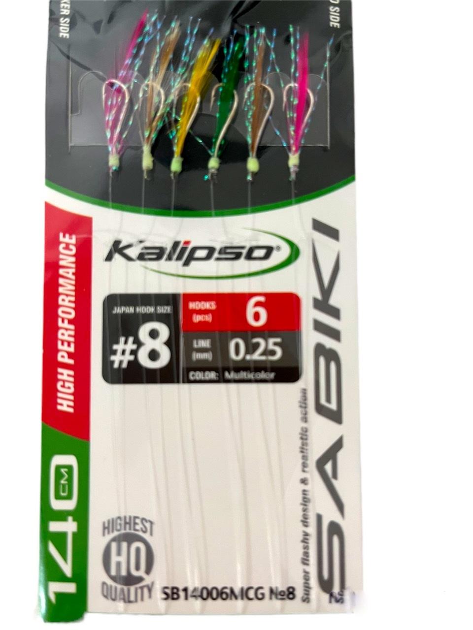 Самодуры для ловли рыбы Kalipso SB14006MCG №8 с люрексом 6 крючков Разноцветный (2334283359)