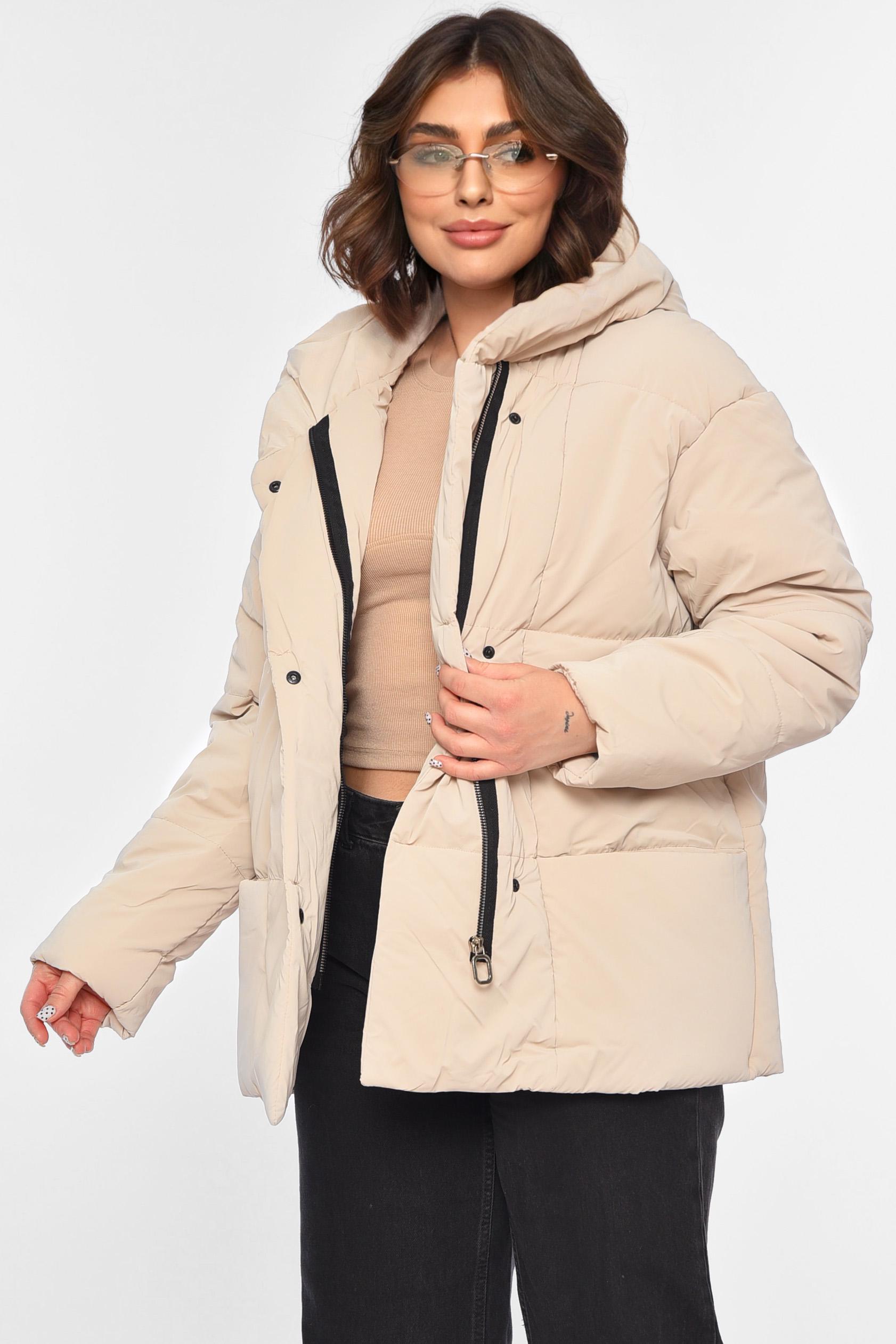 Куртка женская демисезонная M Бежевый (196423) - фото 2 Куртка женская демисезонная M Бежевый (196423) - фото 2