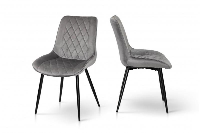 Кухонний стілець Мікс Меблі Korfu велюр Сірий/Чорний - фото 2 Кухонний стілець Мікс Меблі Korfu велюр Сірий/Чорний - фото 2