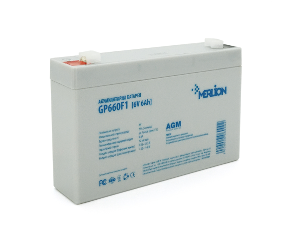 Аккумуляторная батарея для ИБП Merlion GP660F1 6V 6 Ah White (629999)