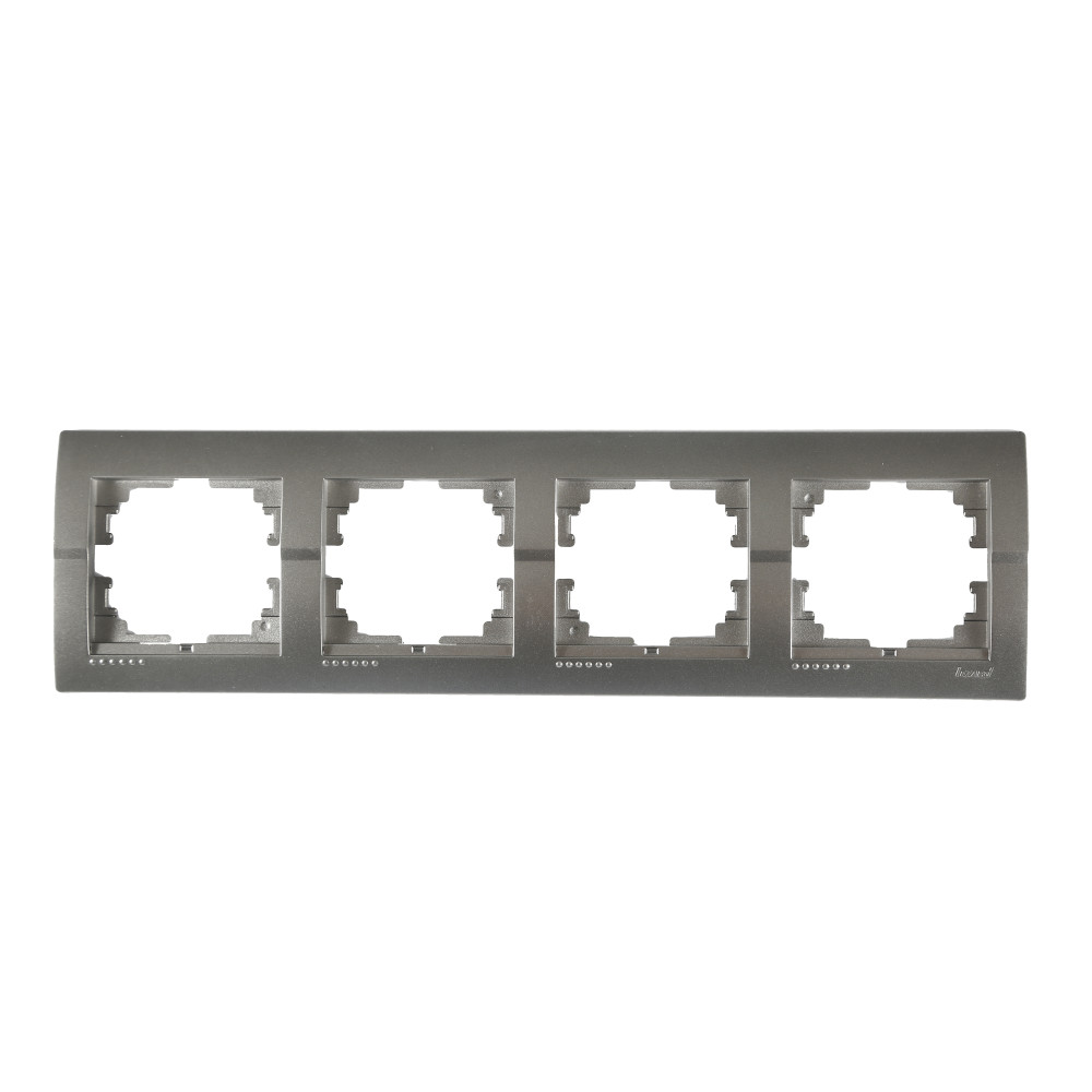 Рамка Lezard Deriy 4-місна горизонтальна Темно-сірий
