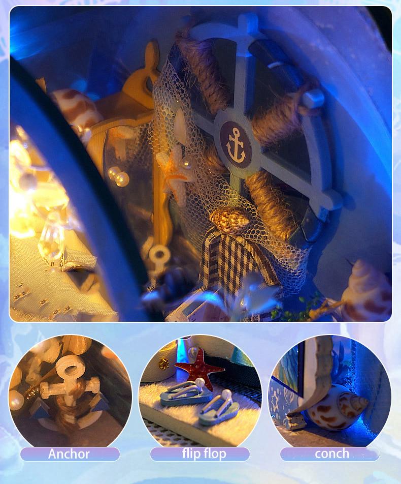 Ляльковий будиночок Ocean house з підсвічуванням 16х18х14,5 см (VA-Dollhouse) - фото 4 Ляльковий будиночок Ocean house з підсвічуванням 16х18х14,5 см (VA-Dollhouse) - фото 4