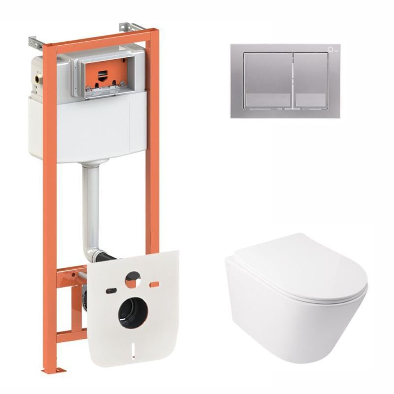 Инсталляция Q-tap 3в1 Nest QT0133M425 с панелью смыва QT0111M06029SAT + унитаз с сиденьем Swan QT16335178W (10414) Инсталляция Q-tap 3в1 Nest QT0133M425 с панелью смыва QT0111M06029SAT + унитаз с сиденьем Swan QT16335178W (10414)
