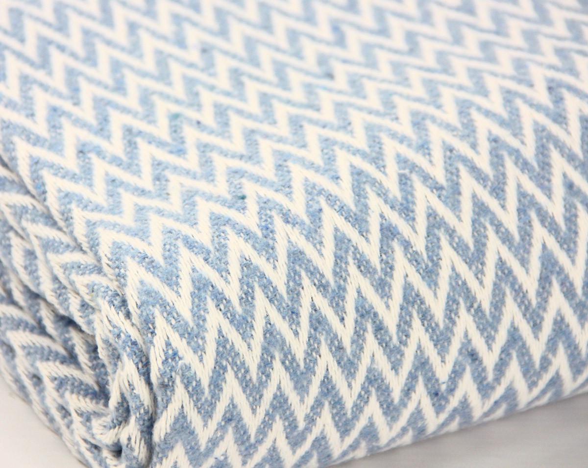 Плед шерстяной Vladi Валенсия №1 Antonio 200х220 см Белый/Голубой - фото 2 Плед шерстяной Vladi Валенсия №1 Antonio 200х220 см Белый/Голубой - фото 2