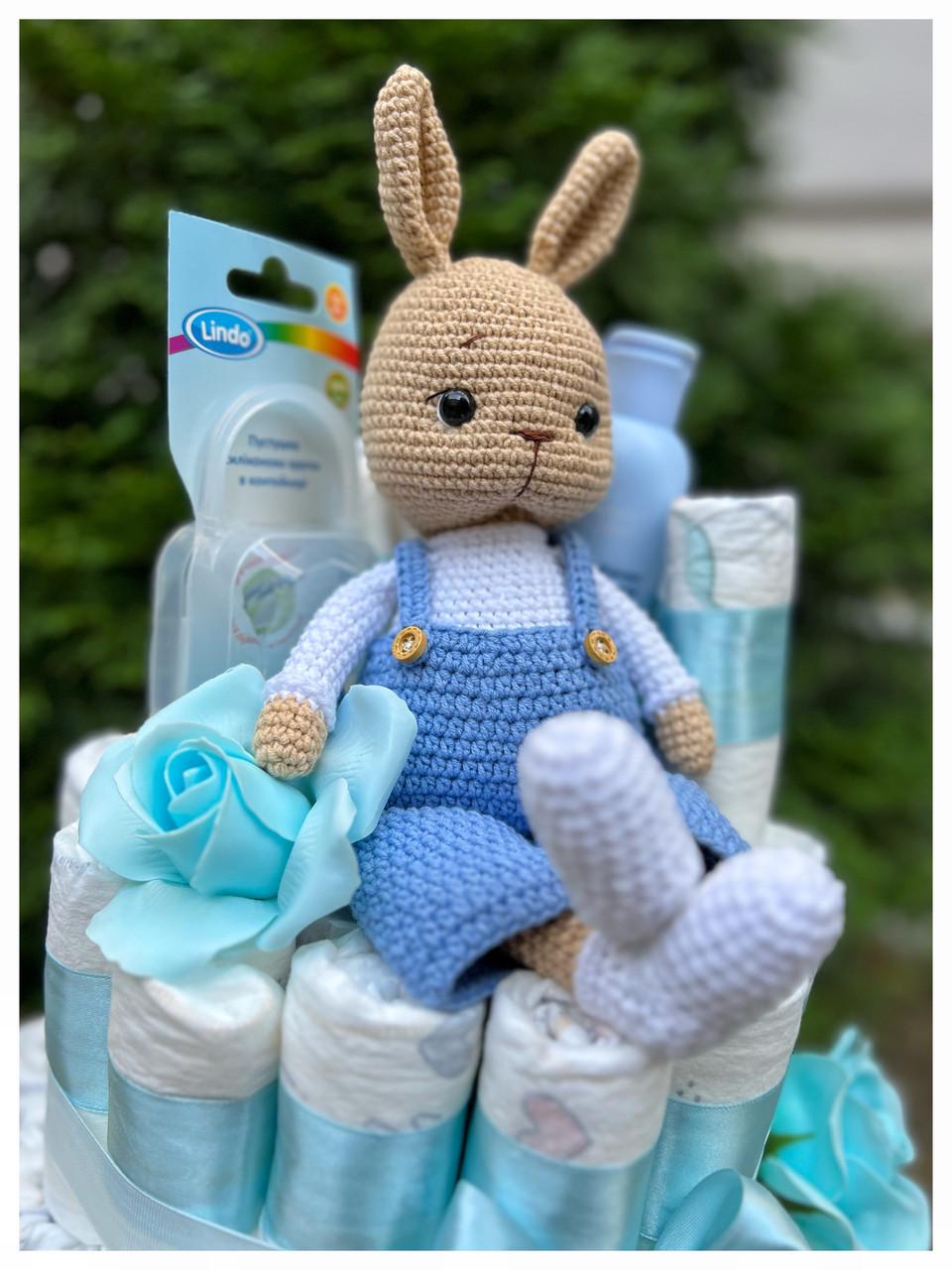 Букет з памперсів на виписку з пологового будинку для новонародженого Блакинтний (1963545355) - фото 3 Букет з памперсів на виписку з пологового будинку для новонародженого Блакинтний (1963545355) - фото 3