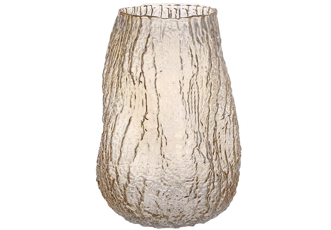 Ваза стеклянная BonaDi Амбер 25,5 см Светло-коричневый (591-374)