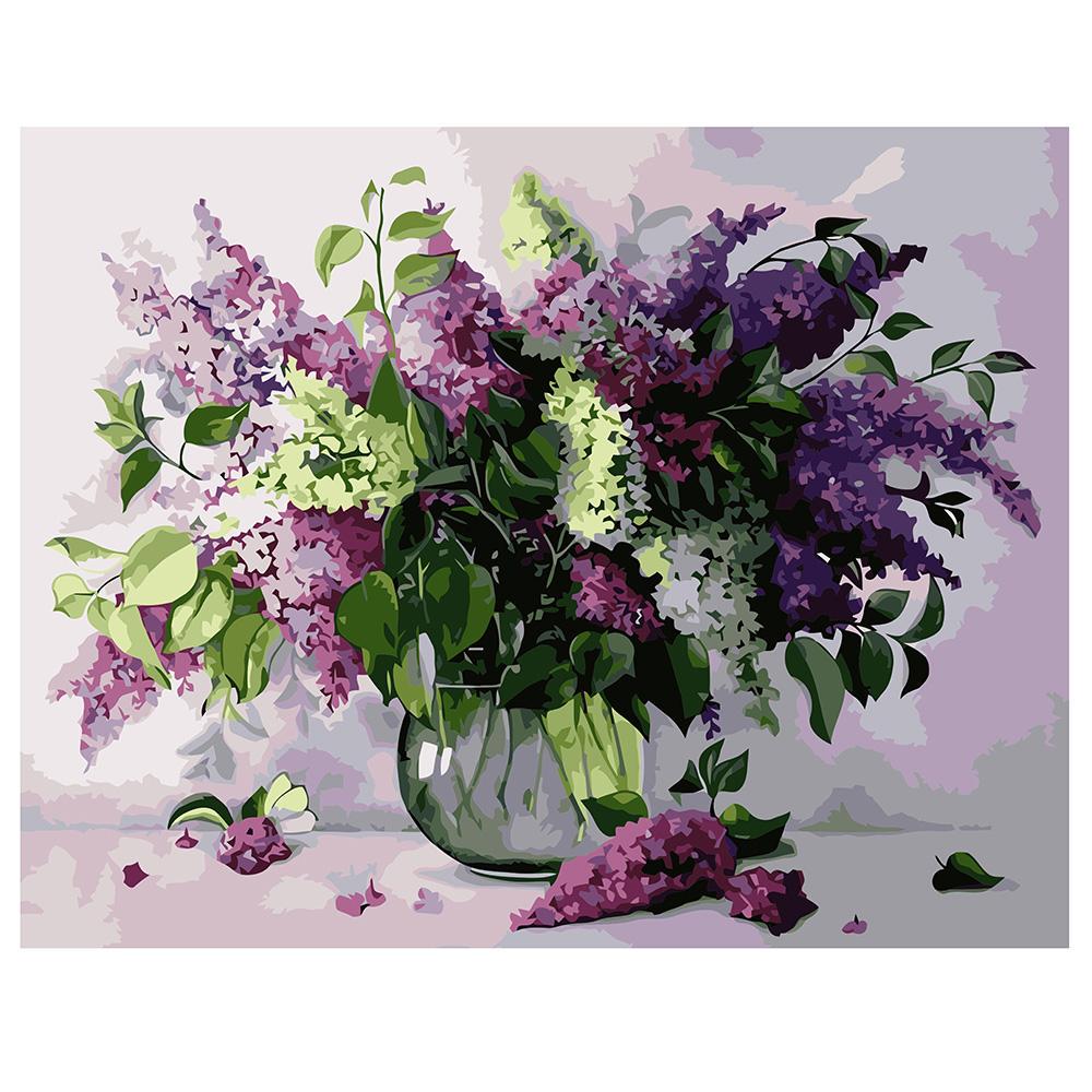 Картина за номерами Strateg Букет бузку 40x50 см (VA-0614)