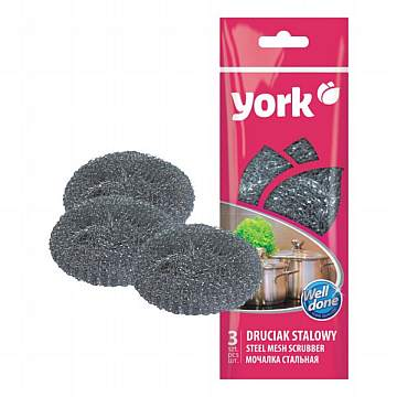 Губка для посуду сталева York 3 шт. 36 г Губка для посуду сталева York 3 шт. 36 г
