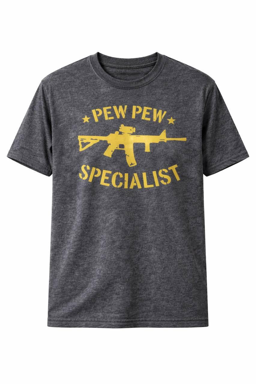Футболка графіт PEW PEW SPECIALIST XXL Сірий