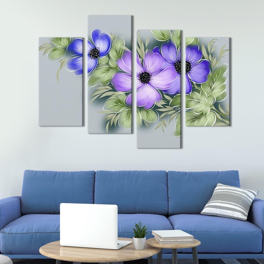 Картина на холсте Ветка с цветами 89x56 см (867-42)