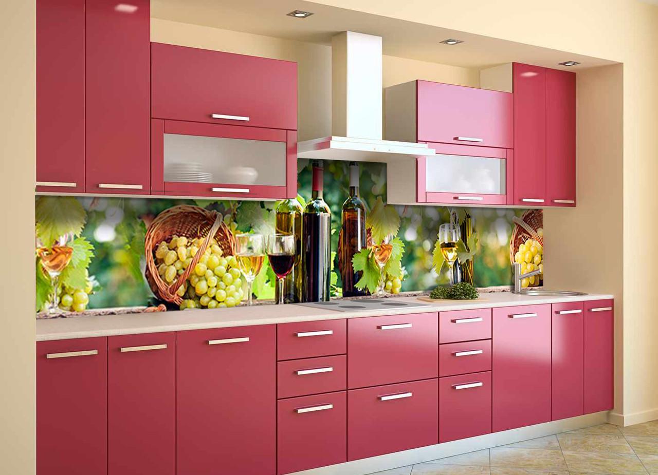 Кухонный фартук Вино с самоклеющейся виниловой пленки 65х250 см Зеленый Кухонный фартук Вино с самоклеющейся виниловой пленки 65х250 см Зеленый