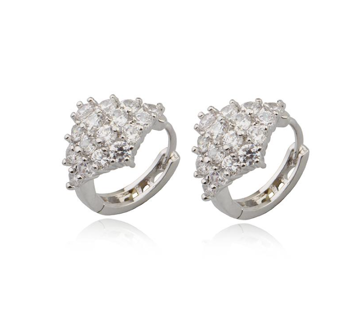 Серьги с цирконами Italina X21795 Белый