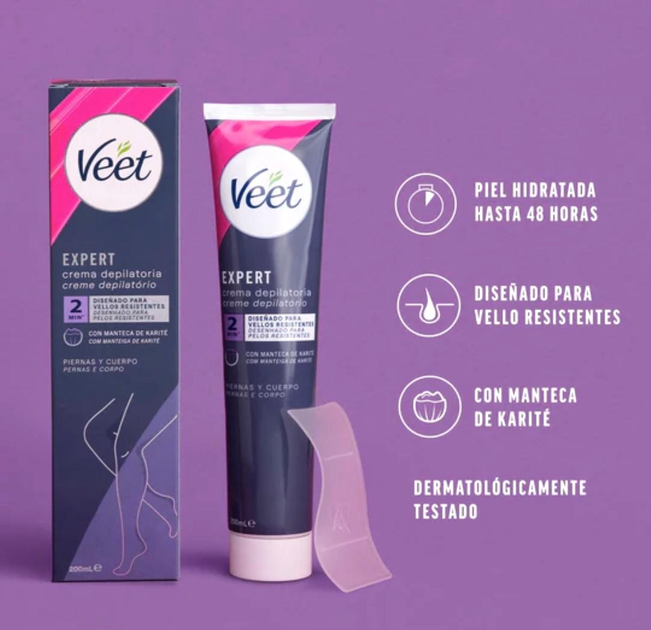 Крем женский Veet Crema Pure для депиляции волос с маслом ши 200 мл (30394773) - фото 2 Крем женский Veet Crema Pure для депиляции волос с маслом ши 200 мл (30394773) - фото 2