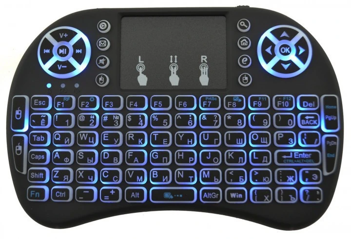 Клавіатура міні MWK08/i8 з тачпадом із підсвіткою Чорний - фото 3