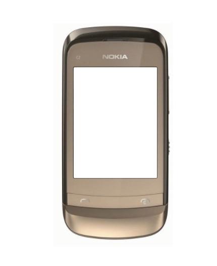 Сенсор для Nokia C2-02/C2-03/C2-06 ​​/C2-07/C2-08 с золотой рамкой