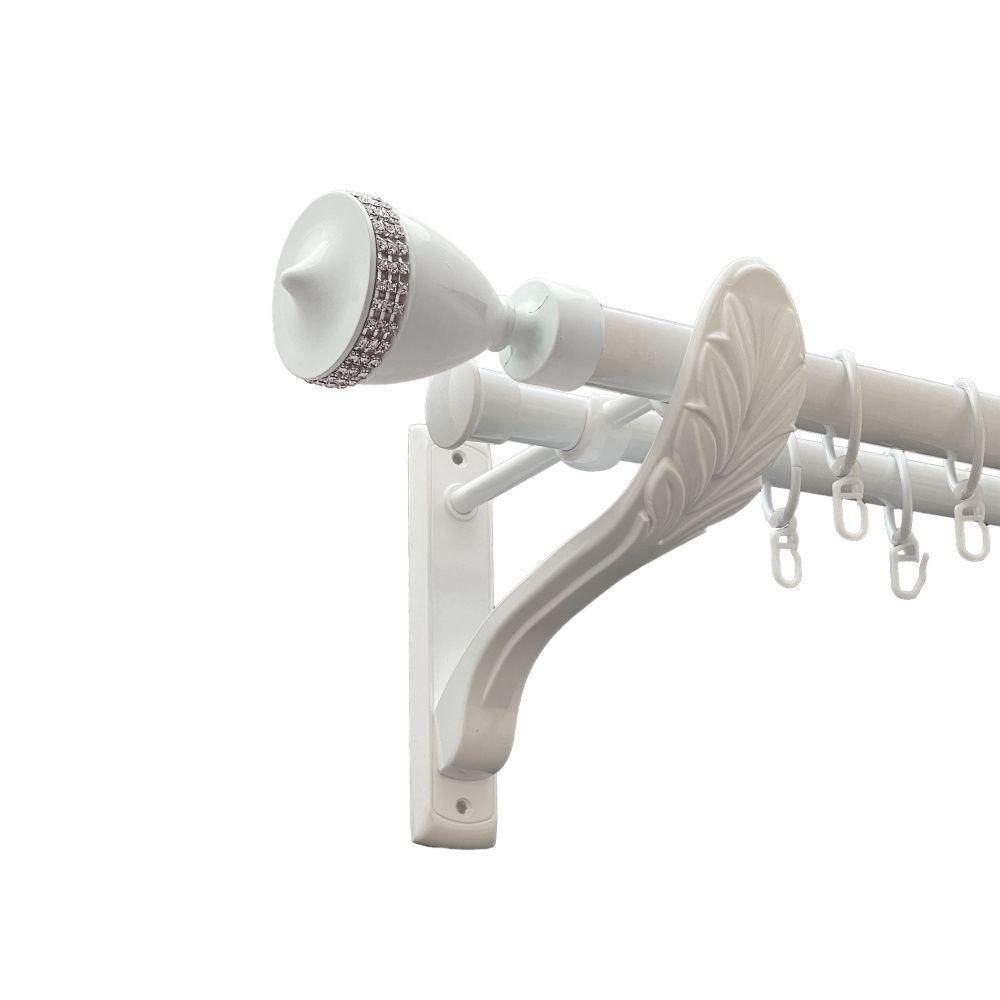 Карниз Orvit Етернія металевий дворядний ретро гладка труба кільце металеве 25/19 мм 300 см Арктіс (00-00021650) - фото 1 Карниз Orvit Етернія металевий дворядний ретро гладка труба кільце металеве 25/19 мм 300 см Арктіс (00-00021650) - фото 1