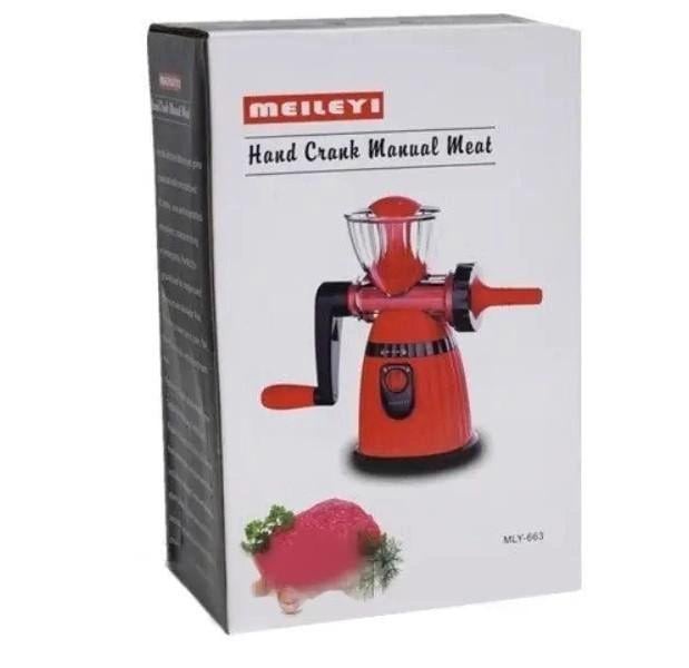 Мясорубка Meileyi MILY 663 механическая с присоской к столу Красный (MM-17223-20) Мясорубка Meileyi MILY 663 механическая с присоской к столу Красный (MM-17223-20)