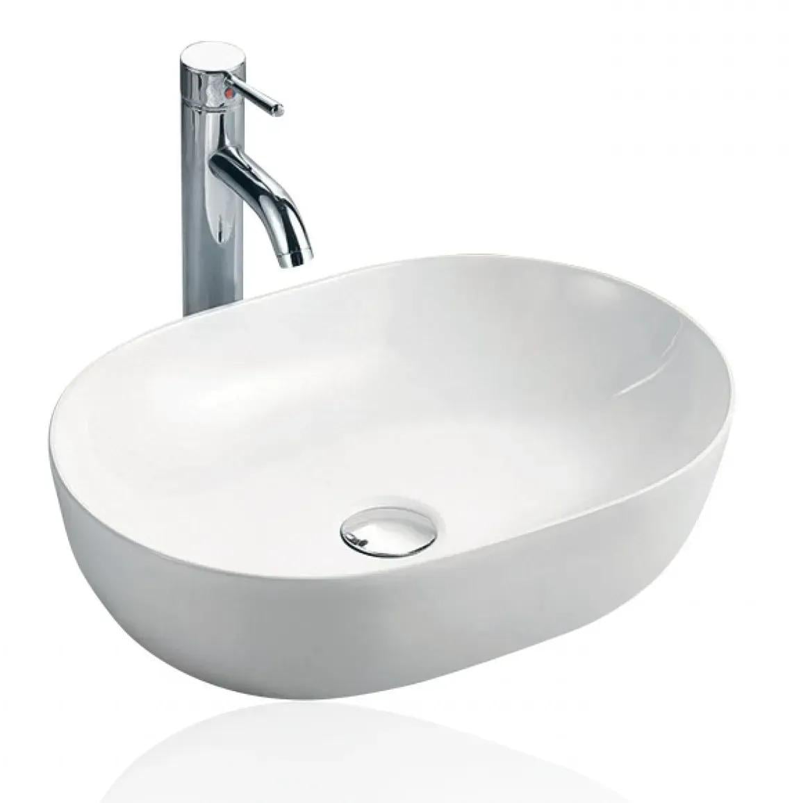 Умивальник на стільницю накладний Koller Pool Round овальний RN-0485-WB 485х350 мм Білий (124553)