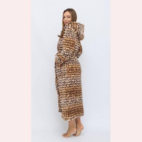 Халат женский махровый Woman Romance Style 20768 3XL Шарпей/Леопард (X-0001-3XL) - фото 3