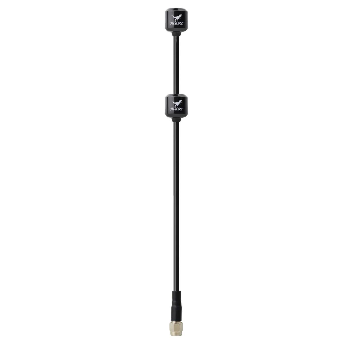 Антенна 5,8G LHCP HGLRC Hammer Dual 3,8Dbi SMA-Male прямой для FPV дронов 170 мм Черный (00-00028626)