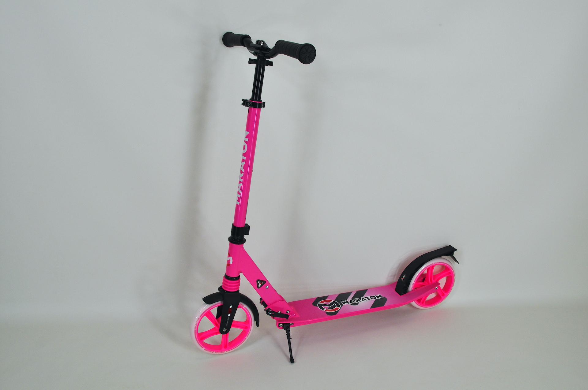 Самокат Maraton Comfort двоколісний з підногою і ременем Рожевий - фото 2 Самокат Maraton Comfort двоколісний з підногою і ременем Рожевий - фото 2
