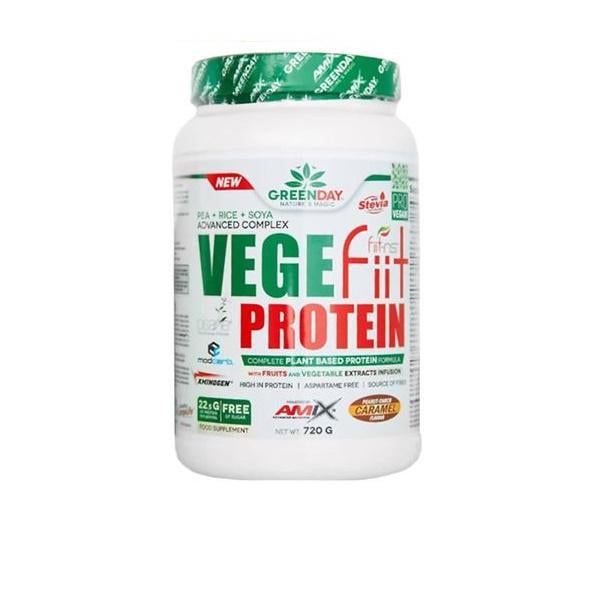 Протеїн Amix Nutrition GreenDay Vege-Fiit Protein 720 г 24 порцій Peanut Choco Caramel