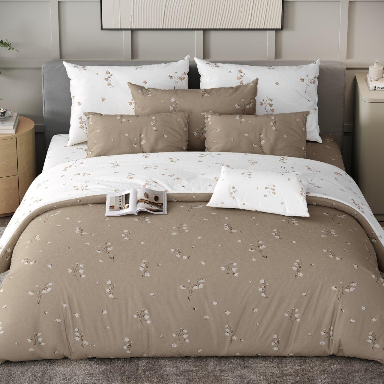 Комплект постельного белья Астер хлопковое двуспальное 180x220/70х70 см Зеленый (32367809)