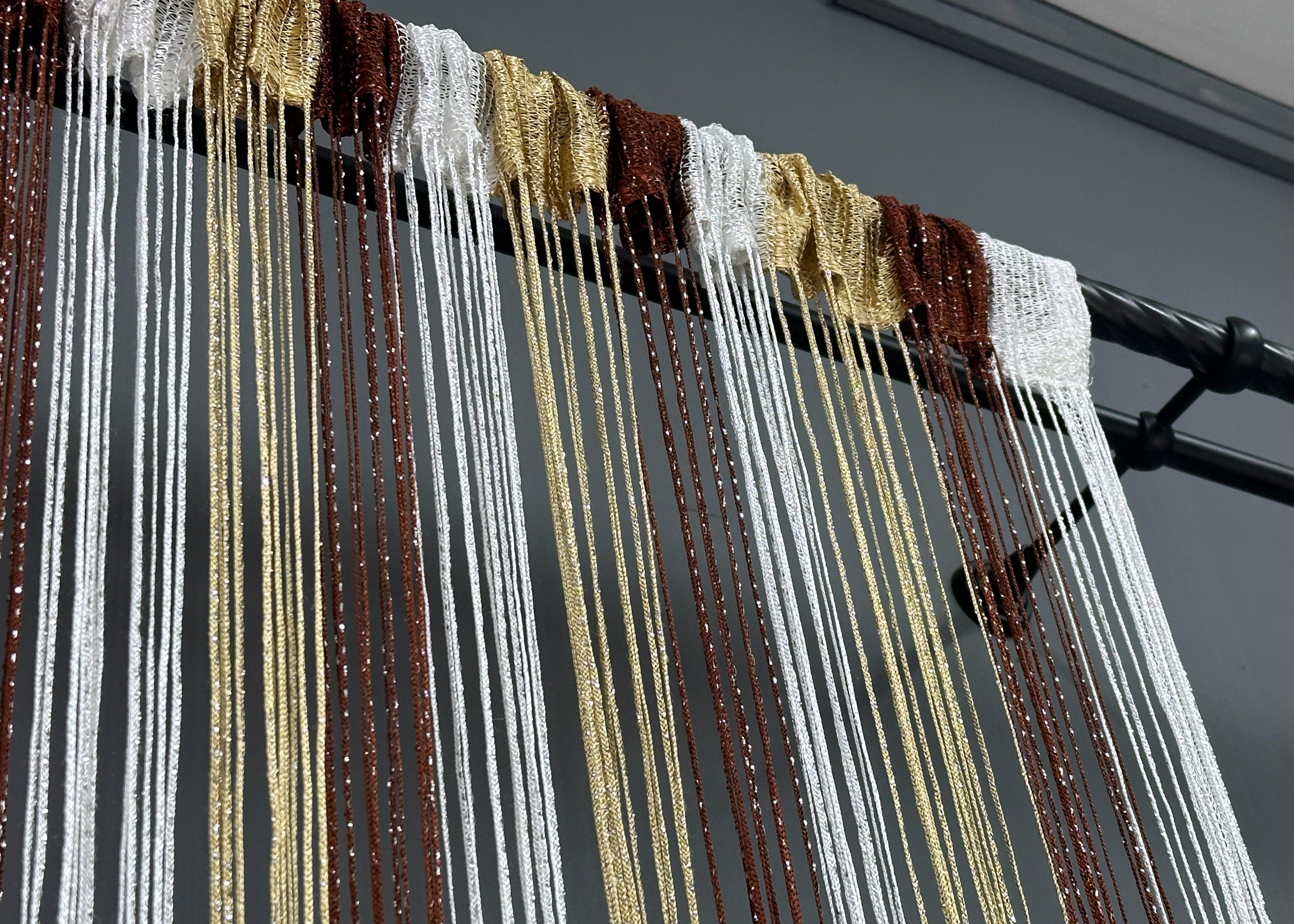 Шторы-нити с люрексом 300х300 см Бежевый/Коричневый/Белый (61-109) - фото 8 Шторы-нити с люрексом 300х300 см Бежевый/Коричневый/Белый (61-109) - фото 8