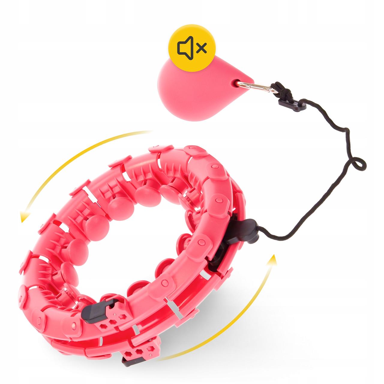 Обруч массажный 4FIZJO с отягощением Pink (P-5907739316820) - фото 2 Обруч массажный 4FIZJO с отягощением Pink (P-5907739316820) - фото 2