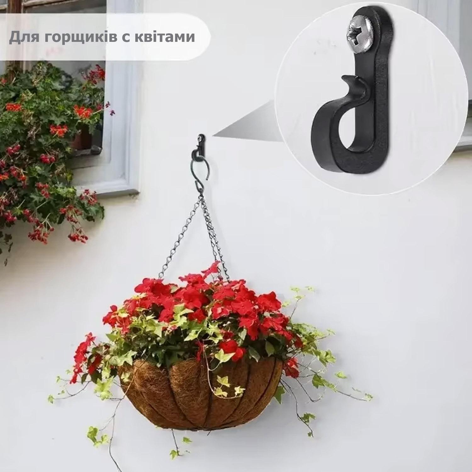 Гачок для кріплення гірлянди 1 шт. Чорний - фото 4 Гачок для кріплення гірлянди 1 шт. Чорний - фото 4