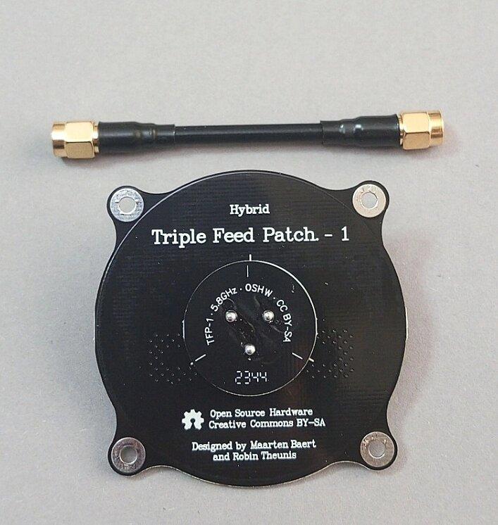 5.8GHz üçlü besleme yama anten SMA / RP SMA yönlü dairesel polarize anten FPV Fa