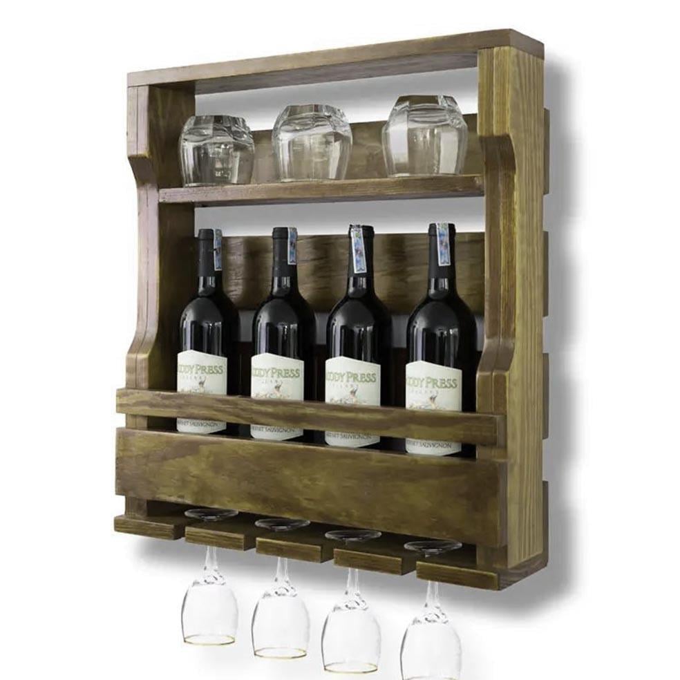 Полка для вина настенная из дерева Наеро Мускат (ПНК-011207)