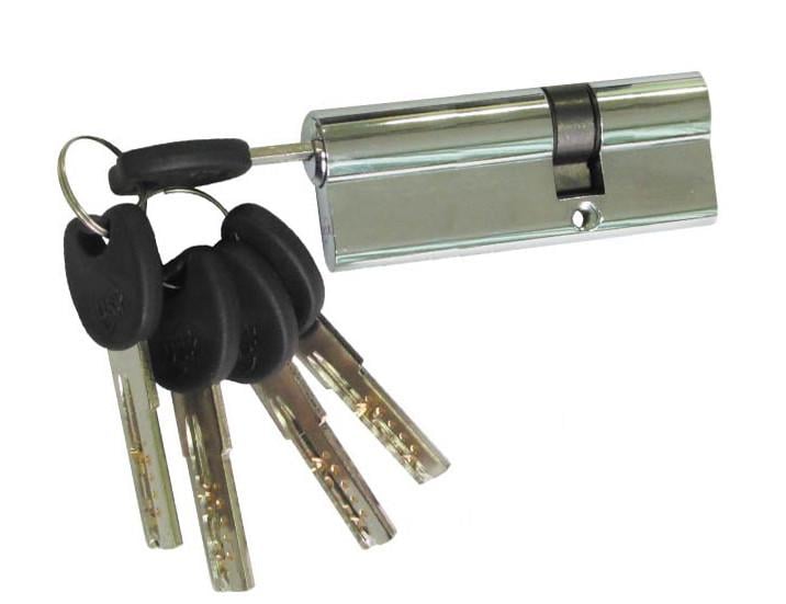 Цилиндровый механизм USK ZC-85 53x32 ключ/ключ Никель