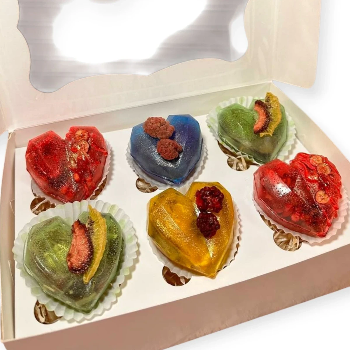 Набор подарочный с чайными бомбочками сердцами 6 шт. (29084468)