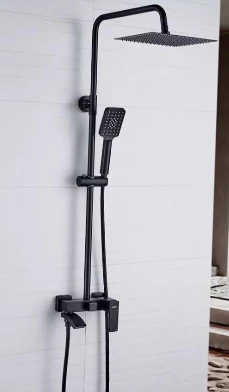 Душевая система Lamber 179-22 Black со смесителем для ванны Черный