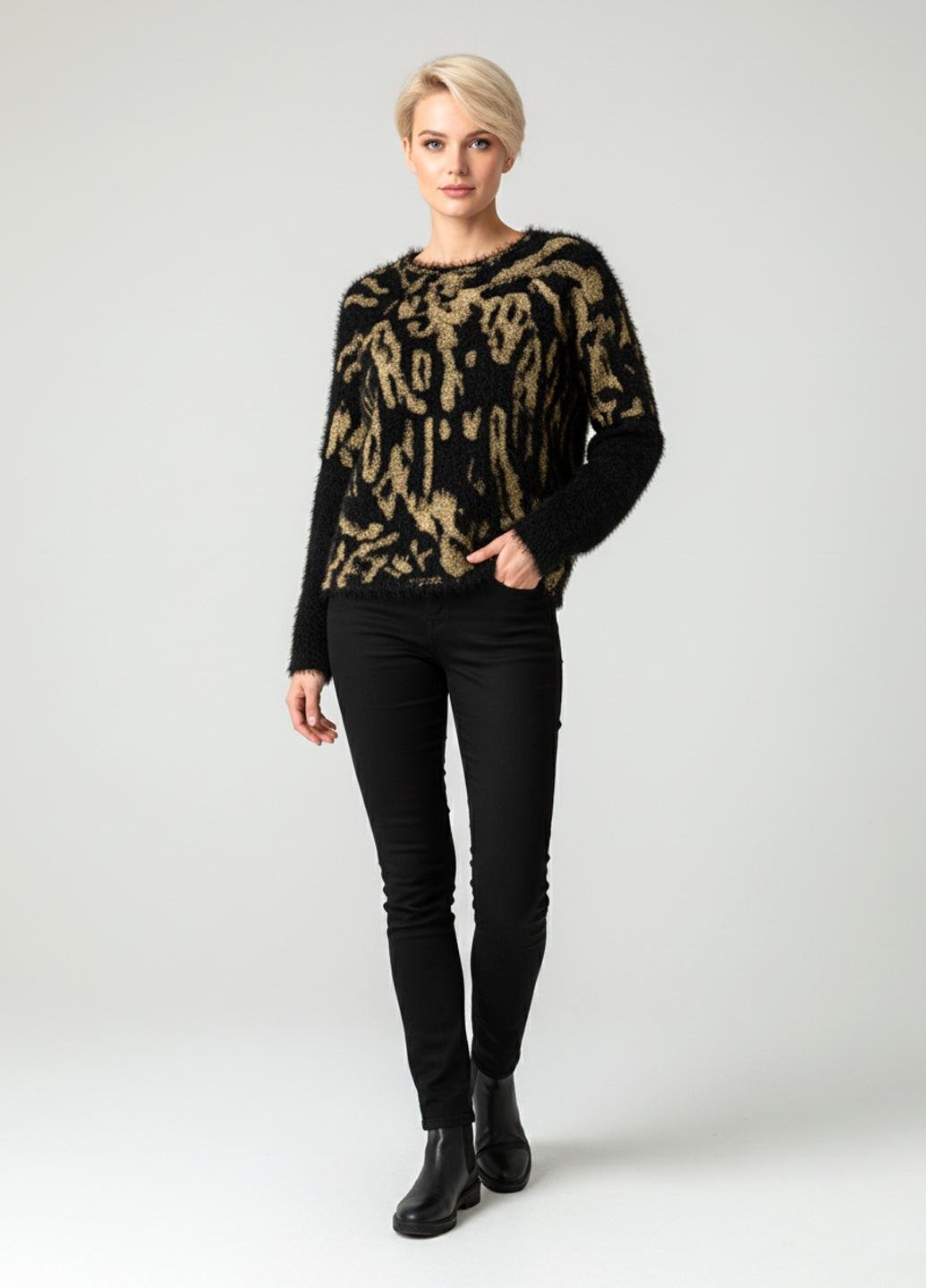 Свитер женский демисезонный Lowett LW-835313 р. 46 Черный (LW-835313-46)