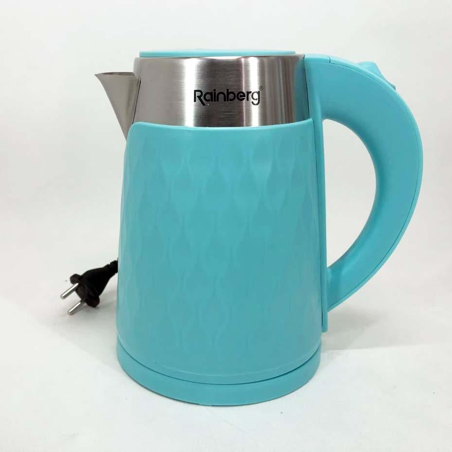 Електрочайник Rainberg RB-2226BR з нержавіючої сталі 2000 Вт 2 л Блакитний (322862) Електрочайник Rainberg RB-2226BR з нержавіючої сталі 2000 Вт 2 л Блакитний (322862)