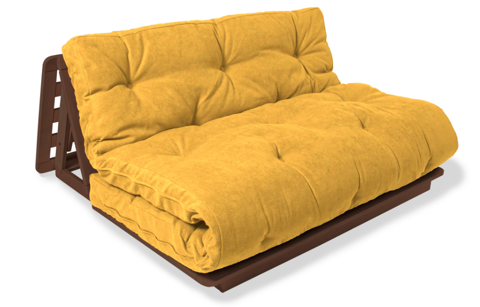 Кресло-футон в гостиную Woodman Layti 140 Орех/Желтый