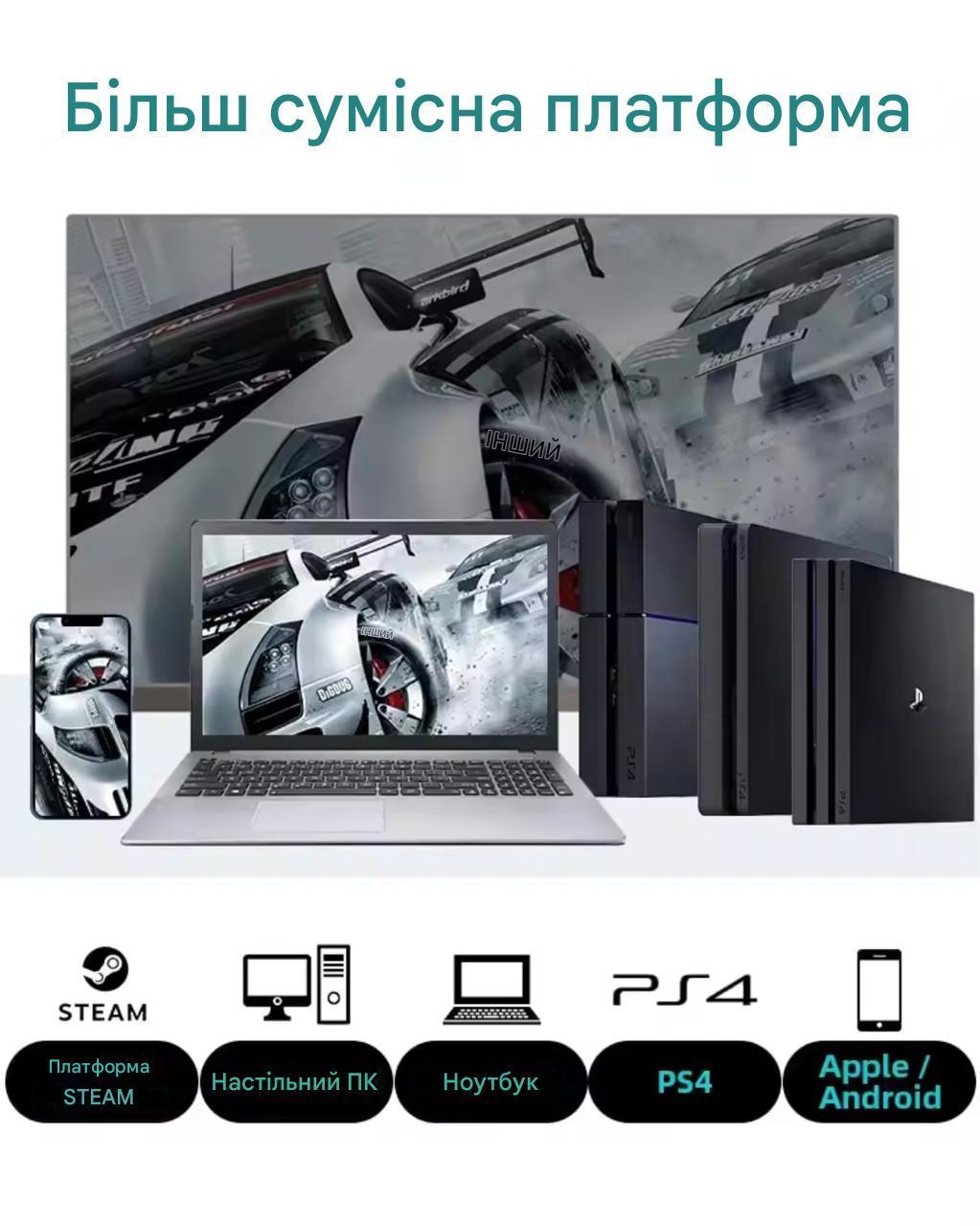 Геймпад Data Frog для PS4/PS4 Slim/PS4 Pro/PC/Android White - фото 3