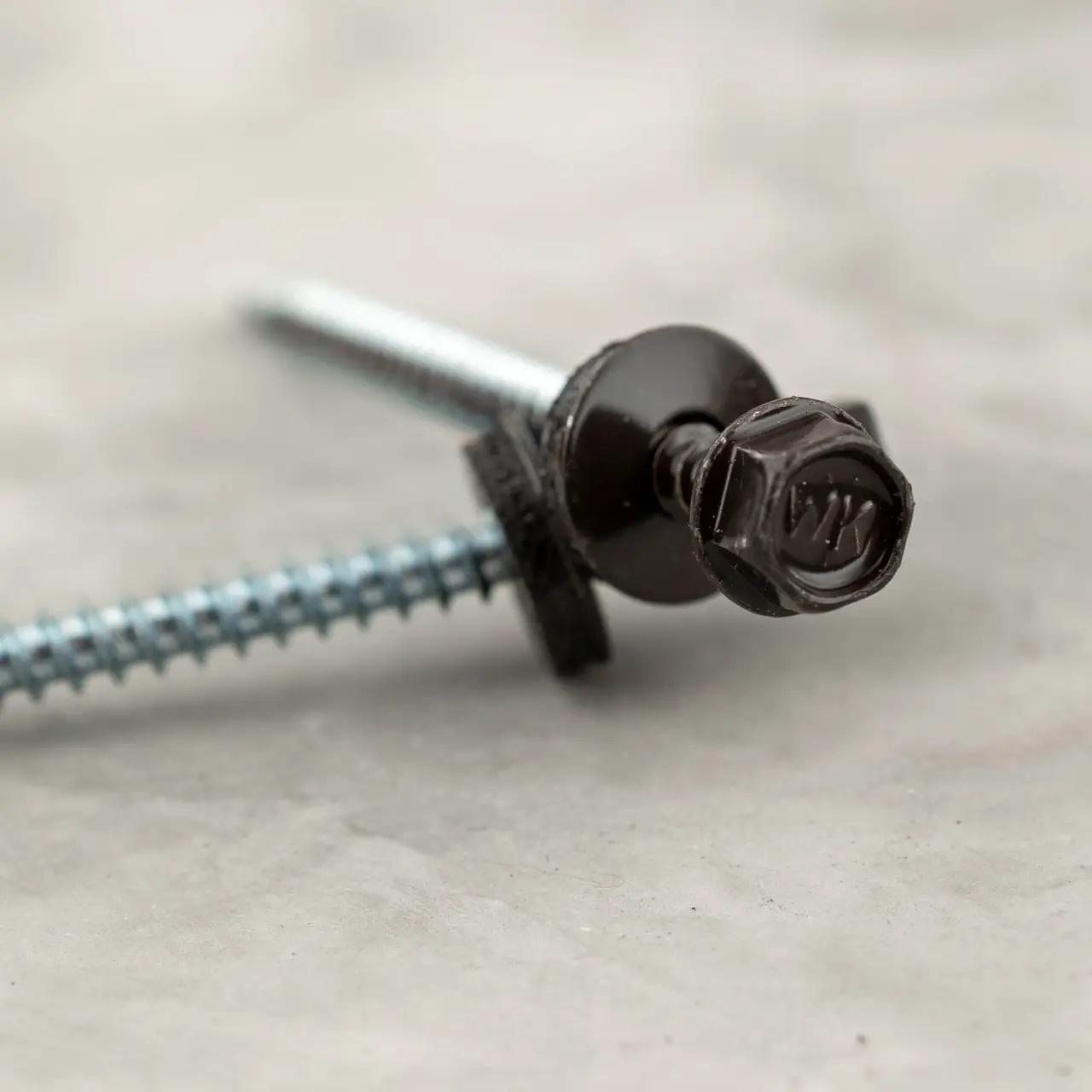 Саморез по дереву Klimas Wkret-Met 4,8x70 мм RAL 8019 200 шт. уп. (29471764) - фото 3